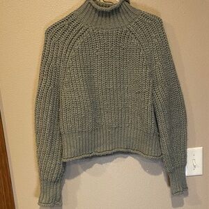 H&M Olive Knit Turtleneck Sweater